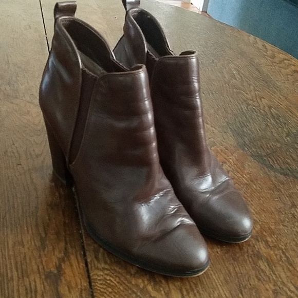 Michael kors smooth leather brown booties - Picture 1 of 6